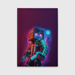 Обложка для автодокументов Cyberpunk and Minecraft - collaboration ai art