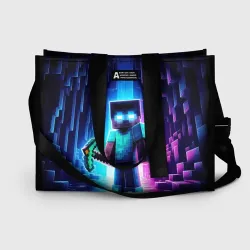 Сумка-шоппер 3D Minecraft - neon character ai art