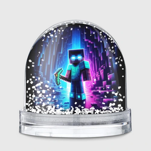 Игрушка Снежный шар Minecraft - neon character ai art