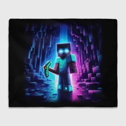 Плед 3D Minecraft - neon character ai art