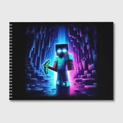 Альбом для рисования Minecraft - neon character ai art
