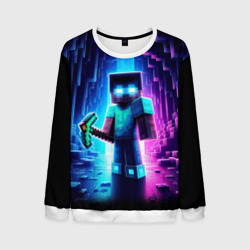 Мужской свитшот 3D Minecraft - neon character ai art