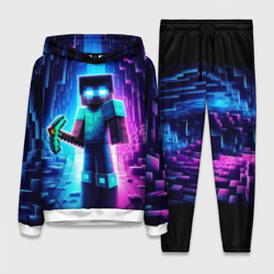 Женский костюм с толстовкой 3D Minecraft - neon character ai art