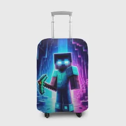Чехол для чемодана 3D Minecraft - neon character ai art