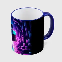 Кружка с полной запечаткой Minecraft - neon character ai art