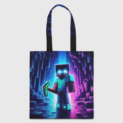 Шоппер 3D Minecraft - neon character ai art