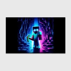 Бумага для упаковки 3D Minecraft - neon character ai art