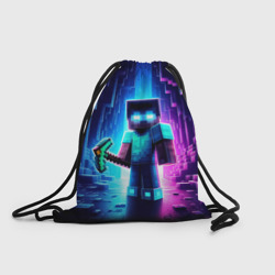 Рюкзак-мешок 3D Minecraft - neon character ai art
