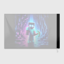 Флаг 3D Minecraft - neon character ai art - фото 2