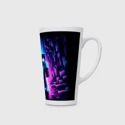 Кружка Латте Minecraft - neon character ai art - фото 2