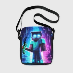 Сумка через плечо 3D Minecraft - neon character ai art