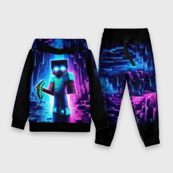 Детский костюм с толстовкой 3D Minecraft - neon character ai art