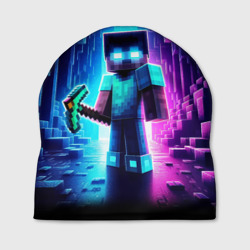 Шапка 3D Minecraft - neon character ai art