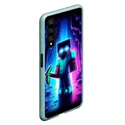 Чехол для Honor 20 Minecraft - neon character ai art - фото 2