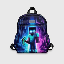Детский рюкзак 3D Minecraft - neon character ai art