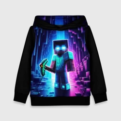 Детская толстовка 3D Minecraft - neon character ai art
