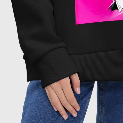 Женское худи Oversize хлопок с принтом Fight club pink poster, фото #6