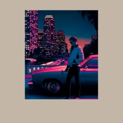 Мужской свитшот хлопок Drive poster - фото 2