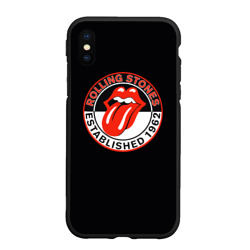 Чехол для iPhone XS Max матовый Rolling Stones Established 1962 group