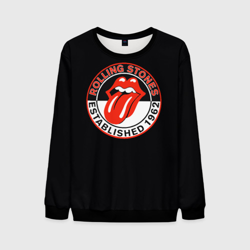 Мужской свитшот 3D Rolling Stones Established 1962 group, цвет черный