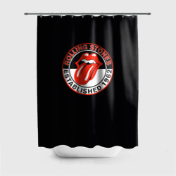 Штора 3D для ванной Rolling Stones Established 1962 group