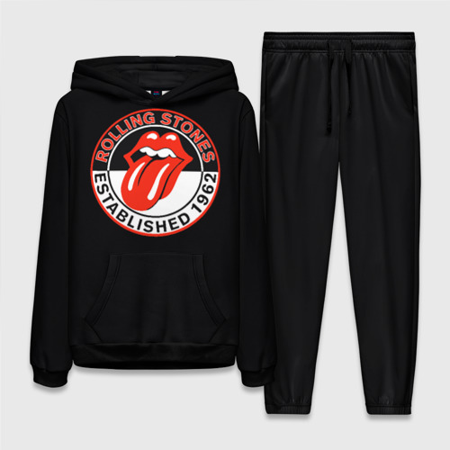 Женский костюм с толстовкой 3D Rolling Stones Established 1962 group, цвет черный