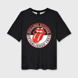 Женская футболка oversize 3D Rolling Stones Established 1962 group