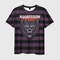 Aggression inside - текстурный фон – Мужская футболка 3D с принтом купить со скидкой в -26%