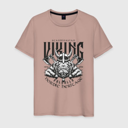 Скандинавский викинг – Мужская футболка хлопок с принтом купить со скидкой в -20%