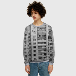 Мужской свитшот 3D Эстетика панельки - фото 2