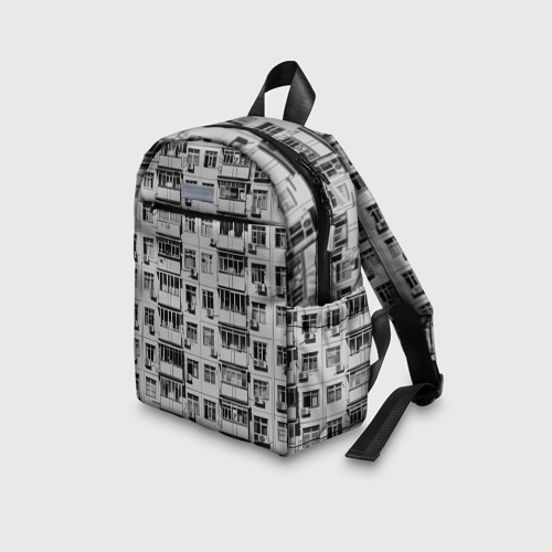 Детский рюкзак 3D Панелька в черно-белых тонах - фото 5