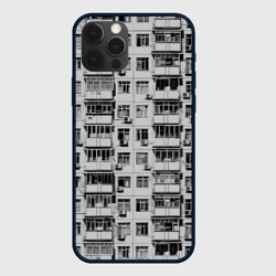 Чехол для iPhone 12 Pro Панелька в черно-белых тонах