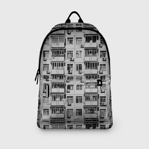 Рюкзак 3D Панелька в черно-белых тонах - фото 4