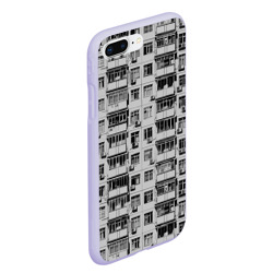 Чехол для iPhone 7Plus/8 Plus матовый Панелька в черно-белых тонах - фото 2