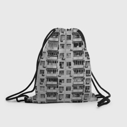 Рюкзак-мешок 3D Панелька в черно-белых тонах
