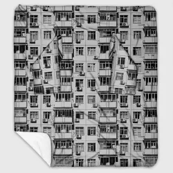 Плед с рукавами Панелька в черно-белых тонах