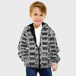 Детская куртка 3D Панелька в черно-белых тонах - фото 2
