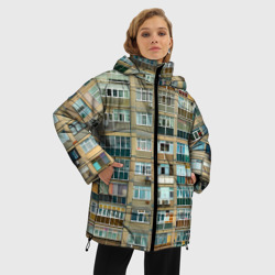 Женская зимняя куртка Oversize Панельный дом - фото 2