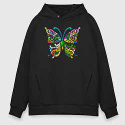 Мужское худи Oversize хлопок Color butterfly