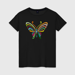Цвет бабочки – Женская футболка хлопок с принтом купить со скидкой в -20%