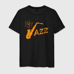 Jazz sax – Футболка из хлопка с принтом купить со скидкой в -20%