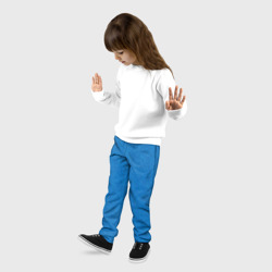 Детские брюки 3D Сине-голубой однотонный текстура - фото 2