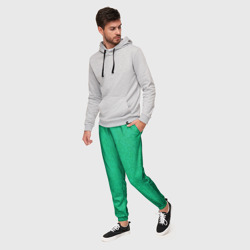 Мужские брюки 3D Текстура однотонный сочный зелёный - фото 2