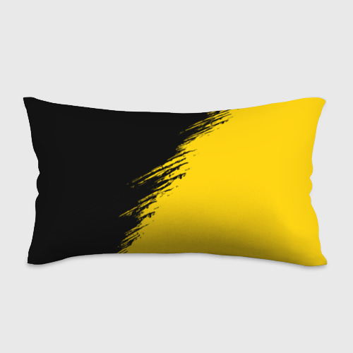 Подушка 3D антистресс Черные штрихи на желтом фоне