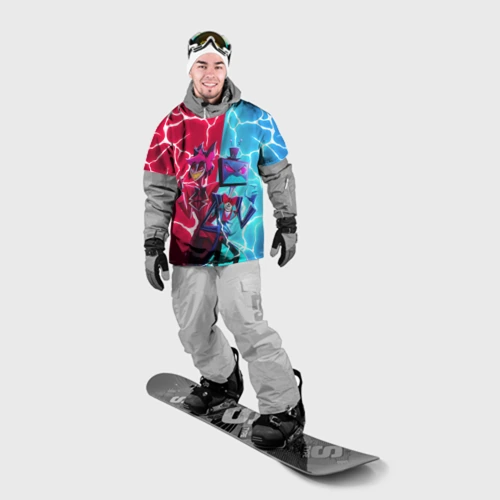 Накидка на куртку 3D Вокс и Аластор Отель Хазбин