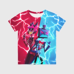 Детская футболка 3D Вокс и Аластор Отель Хазбин