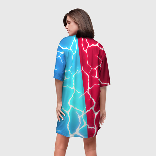 Платье-футболка 3D Вокс и Аластор Отель Хазбин, цвет 3D печать - фото 4