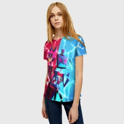 Женская футболка 3D Вокс и Аластор Отель Хазбин - фото 2