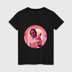 Джон Уик в гламурный убийца – Женская футболка хлопок с принтом купить со скидкой в -20%