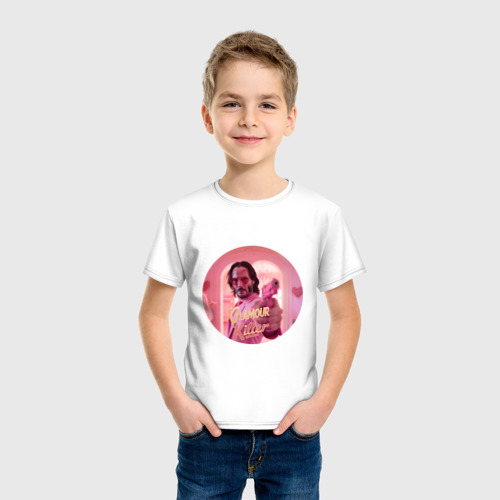 Детская футболка хлопок Джон Уик в гламурный убийца, цвет белый - фото 3